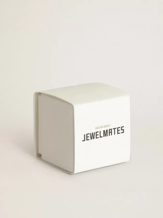 Anillo de banda en color plata antigua