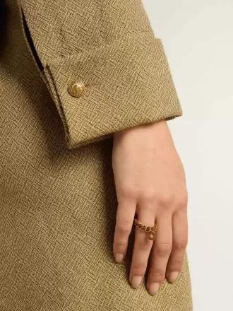 Anillo en color oro antiguo con eslabones flexibles