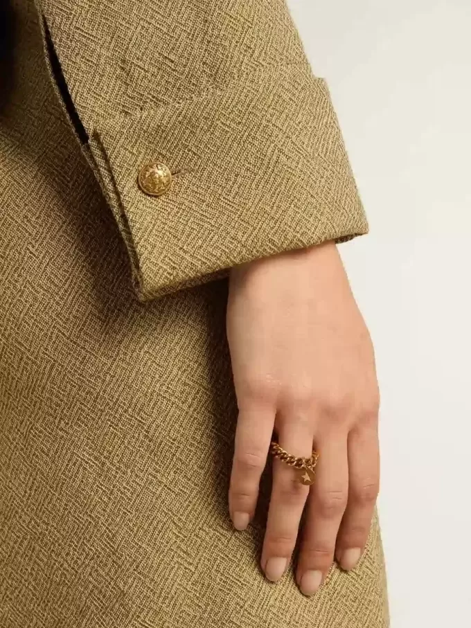 Anillo en color oro antiguo con eslabones flexibles