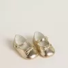 Bailarinas Sofi Baby en piel metalizada dorada