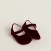 Bailarinas Sofi Baby en terciopelo y ante burdeos Bailarinas Sofi Baby en terciopelo y ante burdeos