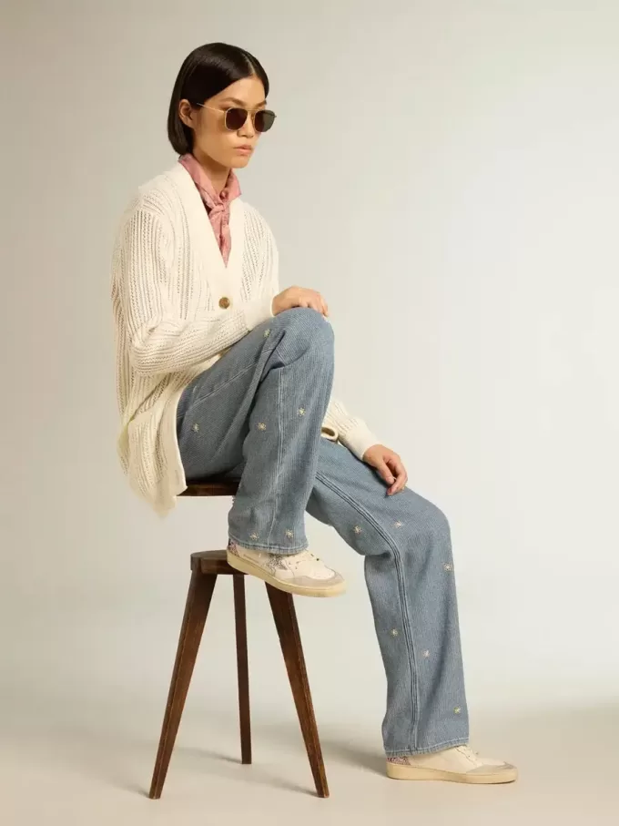 Ball Star con estrella plateada brillante y lengüeta rosa brillante en el talón