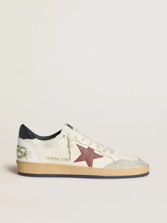 Ball Star en napa con estrella de nubuck marrón y lengüeta del talón en napa