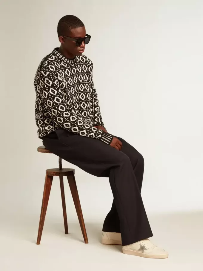 Ball Star en piel napa con estrella y lengüeta en el talón de ante gris