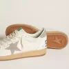 Ball Star en piel napa con estrella y lengüeta en el talón de nubuck gris