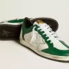 Ball Star LAB para hombre en piel verde y blanca con estrella plateada Ball Star LAB para hombre en piel verde y blanca con estrella plateada