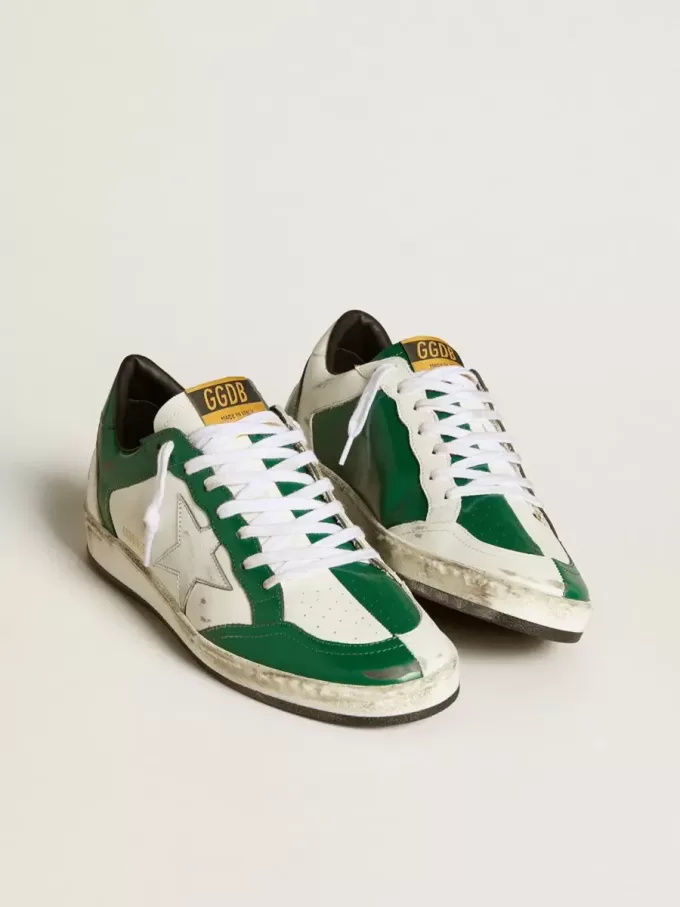 Ball Star LAB para mujer en piel verde y blanca con estrella plateada