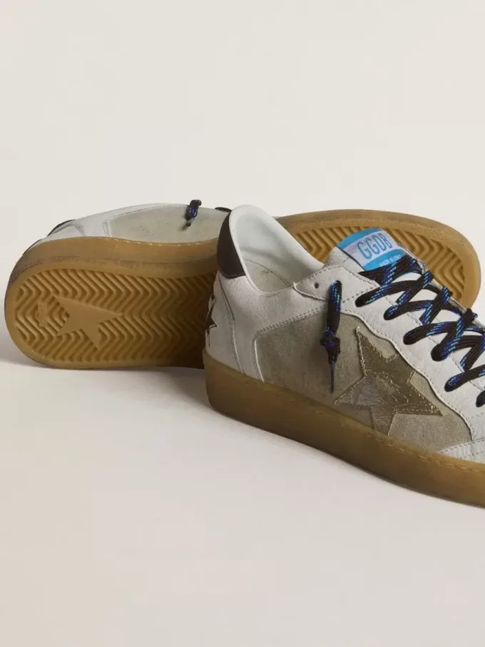 Ball Star LTD con estrella de cuero craquelado laminado y lengüeta del talón de cuero marrón