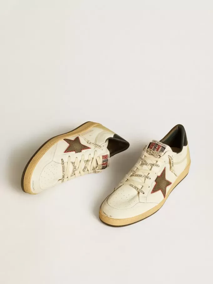 Ball Star LTD para hombre con estrella de malla y lengüeta de cuero azul medianoche en el talón Ball Star LTD para hombre con estrella de malla y lengüeta de cuero azul medianoche en el talón