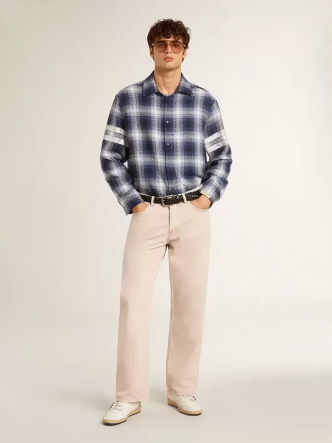 Ball Star LTD para hombre con estrella de malla y lengüeta de cuero azul medianoche en el talón Ball Star LTD para hombre con estrella de malla y lengüeta de cuero azul medianoche en el talón