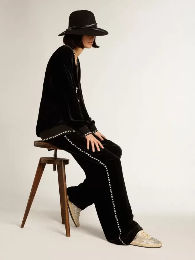 Ball Star LTD para mujer con cristales Swarovski y estrella de ante gris