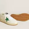 Ball Star para hombre con estrella de cuero verde y lengüeta metálica en el talón Ball Star para hombre con estrella de cuero verde y lengüeta metálica en el talón