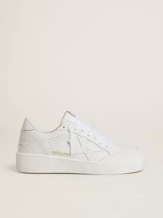 Ball Star para hombre con estrella y lengüeta en el talón de cuero blanco