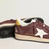 Ball Star para hombre en nubuck chocolate con estrella y lengüeta en el talón de piel Ball Star para hombre en nubuck chocolate con estrella y lengüeta en el talón de piel