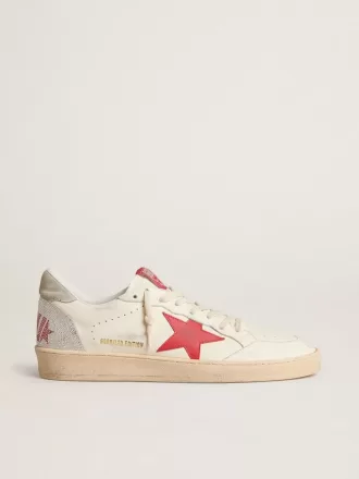 Ball Star para hombre para San Valentín con estrella de cuero rojo y letras Swarovski rojas