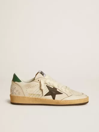 Ball Star para mujer con estrella de cuero negro y lengüeta del talón de cuero verde