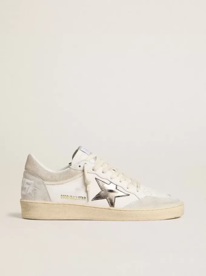 Ball Star para mujer con estrella de piel metalizada y lengüeta del talón de piel brillante