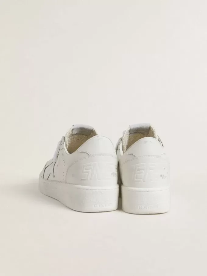 Ball Star para mujer con estrella y lengüeta en el talón de cuero blanco