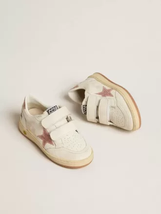 Ball Star Young en napa con estrella brillante rosa melocotón y lengüeta en el talón