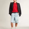 Bermudas de denim para hombre con efecto desgastado