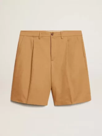 Bermudas de hombre en algodón beige