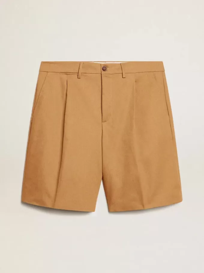 Bermudas de hombre en algodón beige