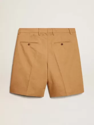 Bermudas de hombre en algodón beige