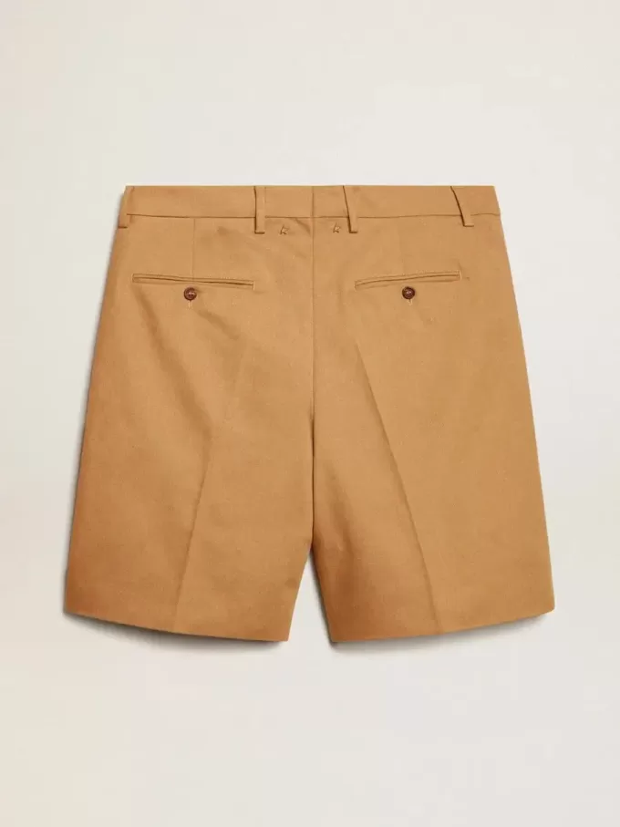 Bermudas de hombre en algodón beige