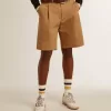 Bermudas de hombre en algodón beige