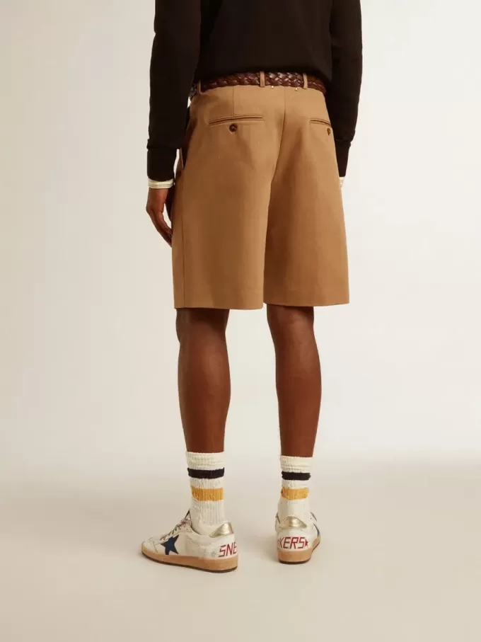 Bermudas de hombre en algodón beige
