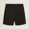 Bermudas de hombre en algodón negro