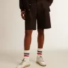 Bermudas de hombre en algodón negro