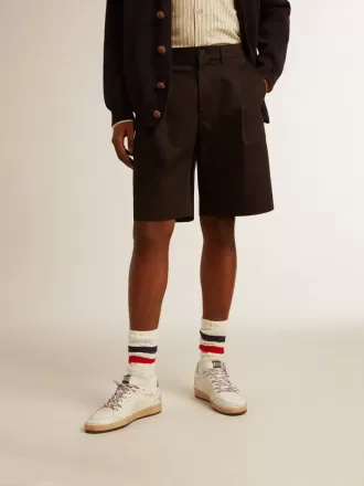 Bermudas de hombre en algodón negro