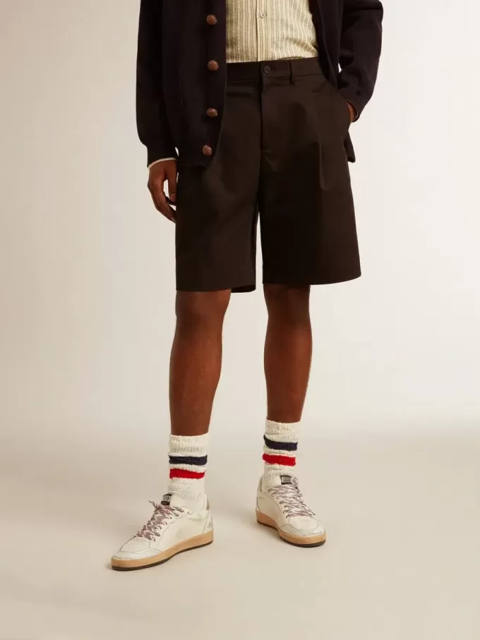 Bermudas de hombre en algodón negro