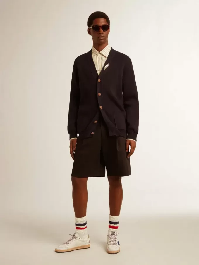 Bermudas de hombre en algodón negro