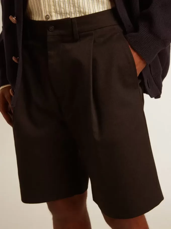 Bermudas de hombre en algodón negro