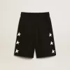 Bermudas negras para niño con estrellas blancas