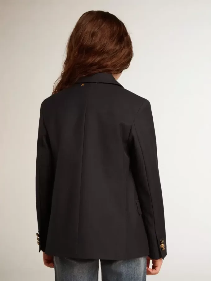 Blazer azul oscuro con doble botonadura para niño Blazer azul oscuro con doble botonadura para niño