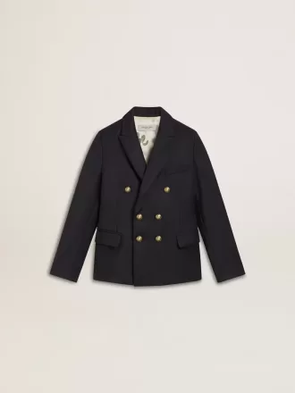 Blazer azul oscuro de doble botonadura para niño
