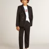 Blazer azul oscuro de doble botonadura para niño Blazer azul oscuro de doble botonadura para niño