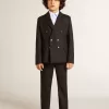 Blazer azul oscuro de doble botonadura para niño Blazer azul oscuro de doble botonadura para niño
