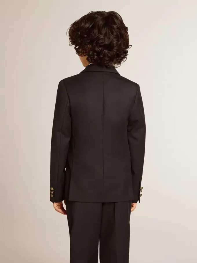 Blazer azul oscuro de doble botonadura para niño Blazer azul oscuro de doble botonadura para niño