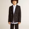 Blazer azul oscuro de doble botonadura para niño Blazer azul oscuro de doble botonadura para niño