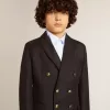 Blazer azul oscuro de doble botonadura para niño Blazer azul oscuro de doble botonadura para niño