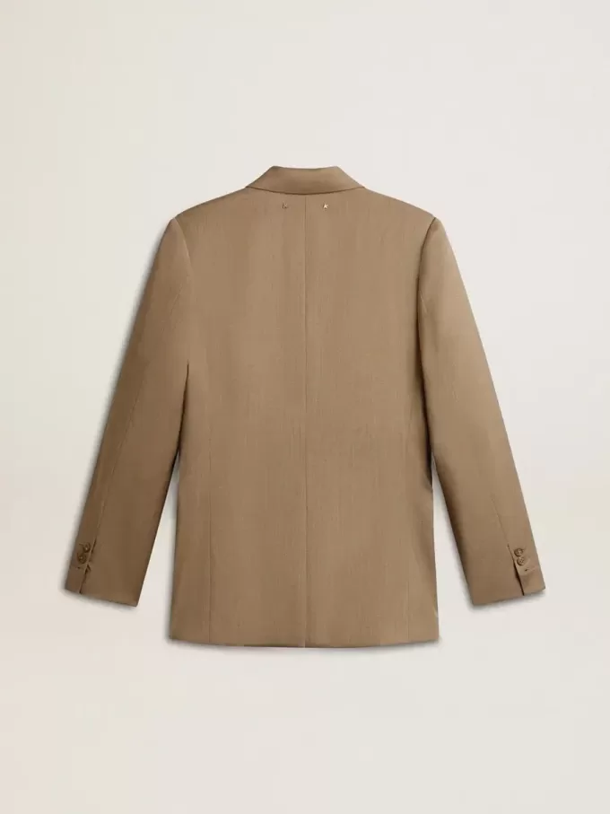 Blazer cruzado gris paloma para mujer Blazer cruzado gris paloma para mujer