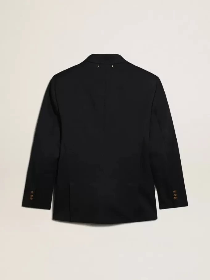 Blazer cruzado para hombre en azul oscuro