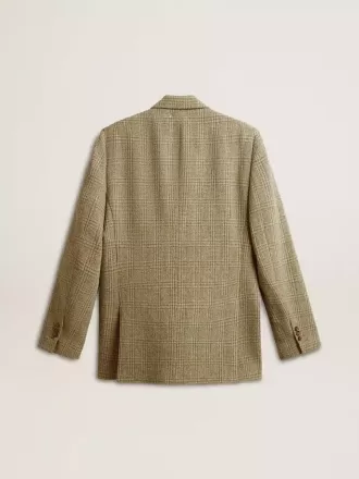 Blazer de doble botonadura para hombre en lana Shetland