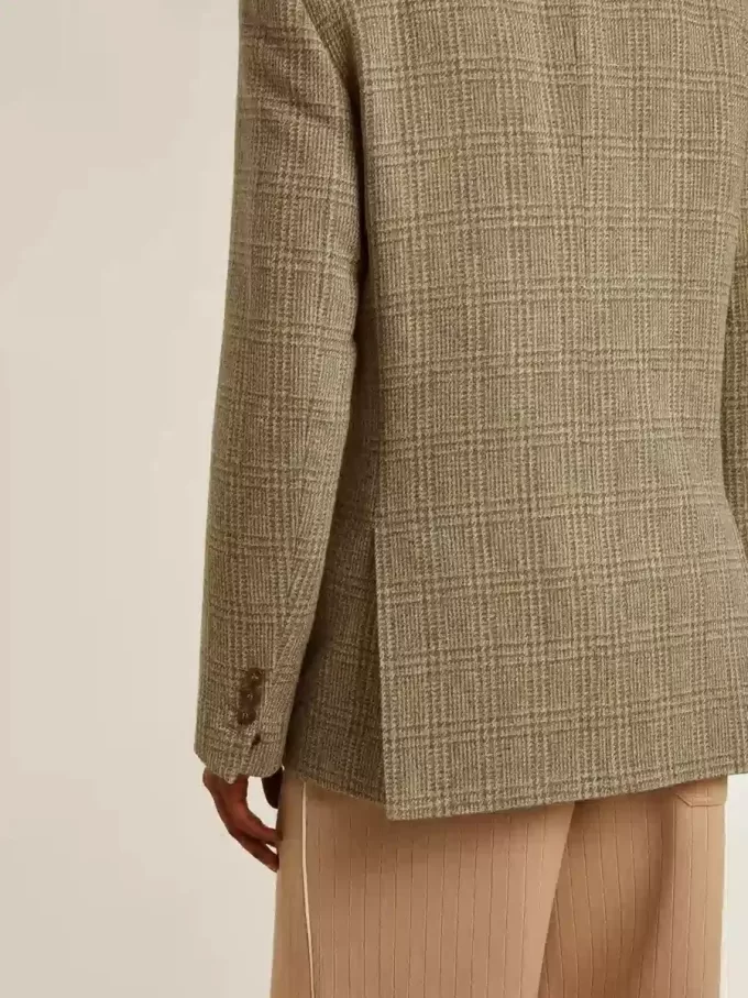 Blazer de doble botonadura para hombre en lana Shetland