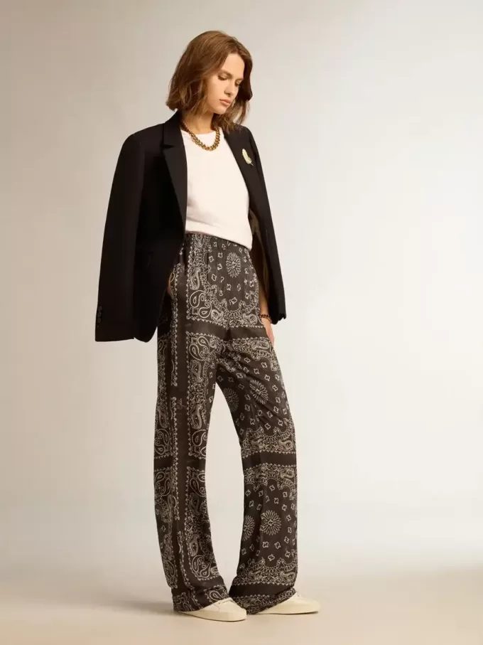 Blazer de mujer de un solo pecho en gabardina de lana azul oscuro