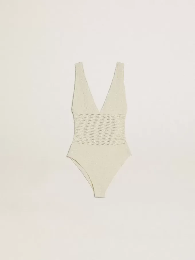 Body de croché para mujer en algodón blanco Body de croché para mujer en algodón blanco